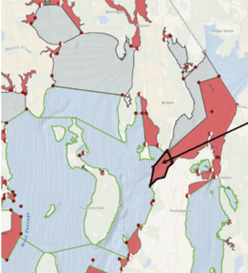 map of RI shellfishing areas