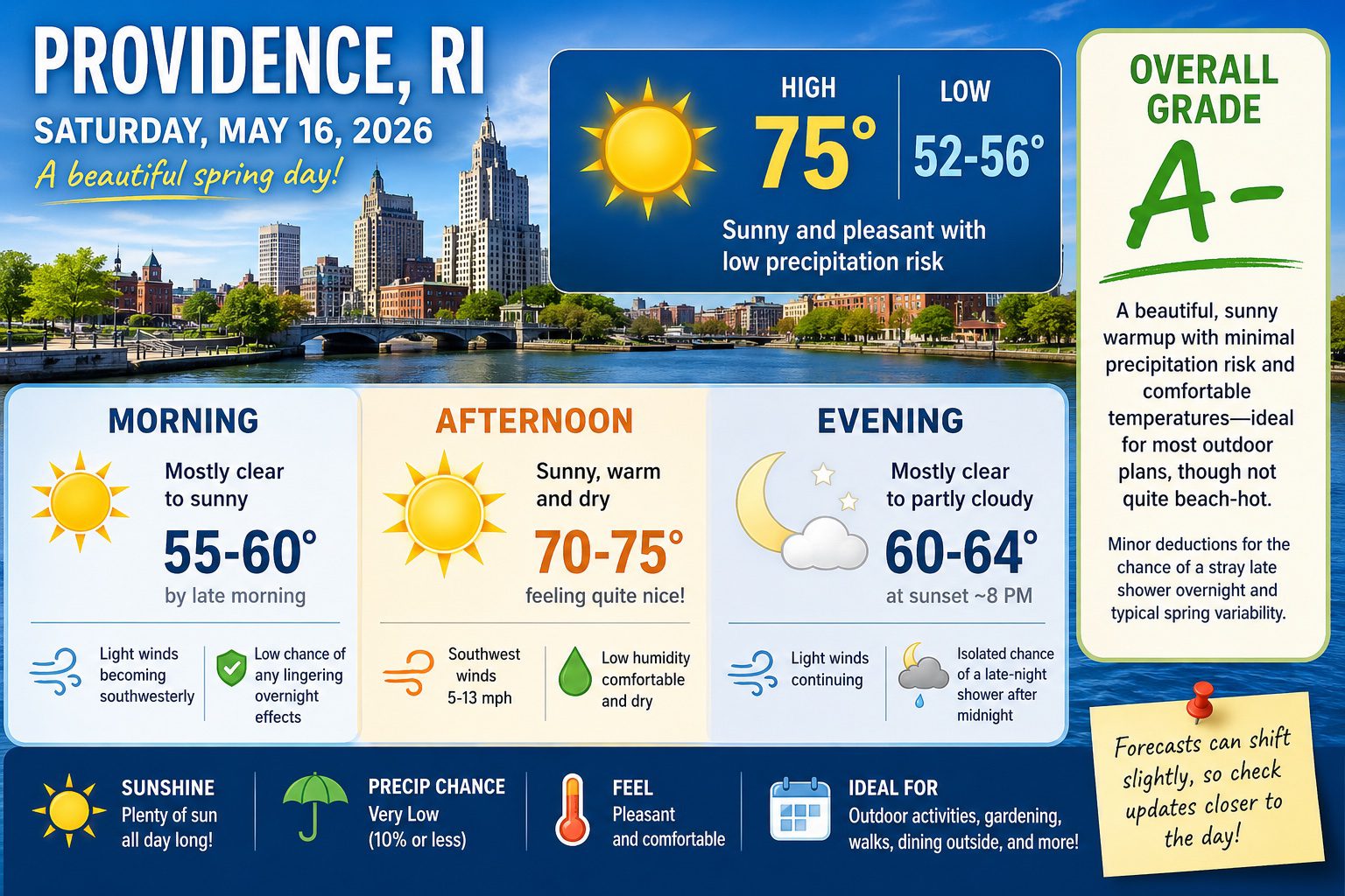 Rhode Island Weather for May 23, 2026