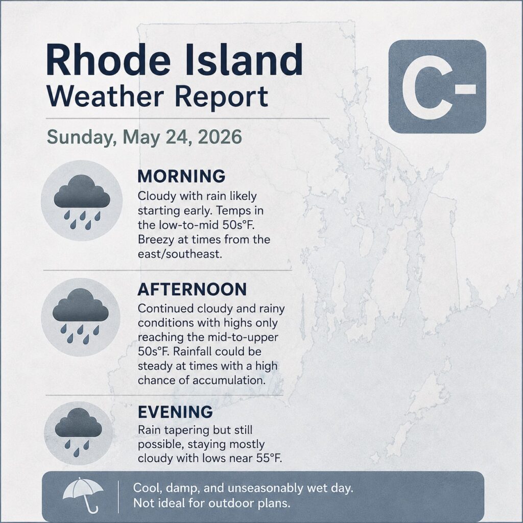 Rhode Island Weather map 5-23-26