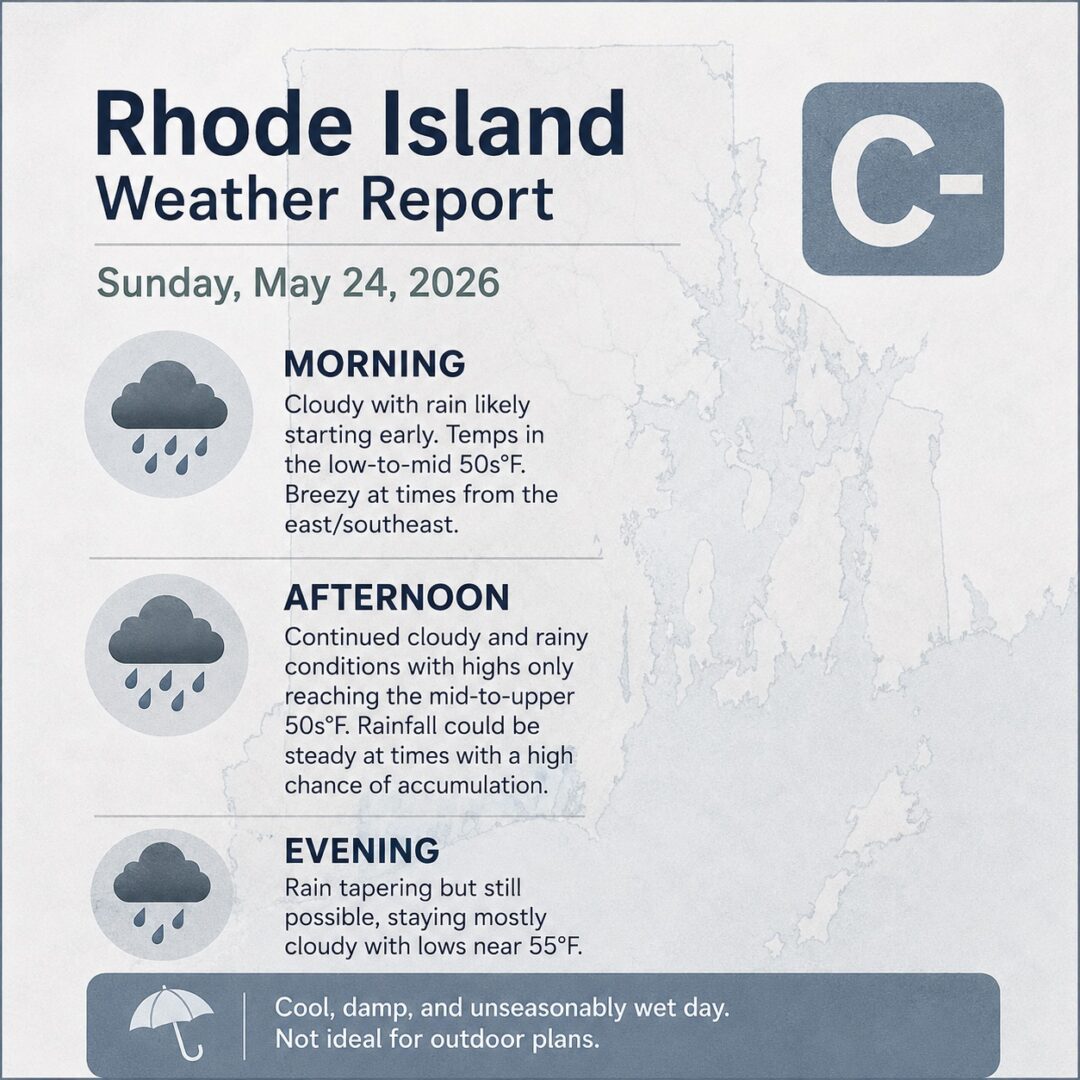 Rhode Island Weather map 5-23-26