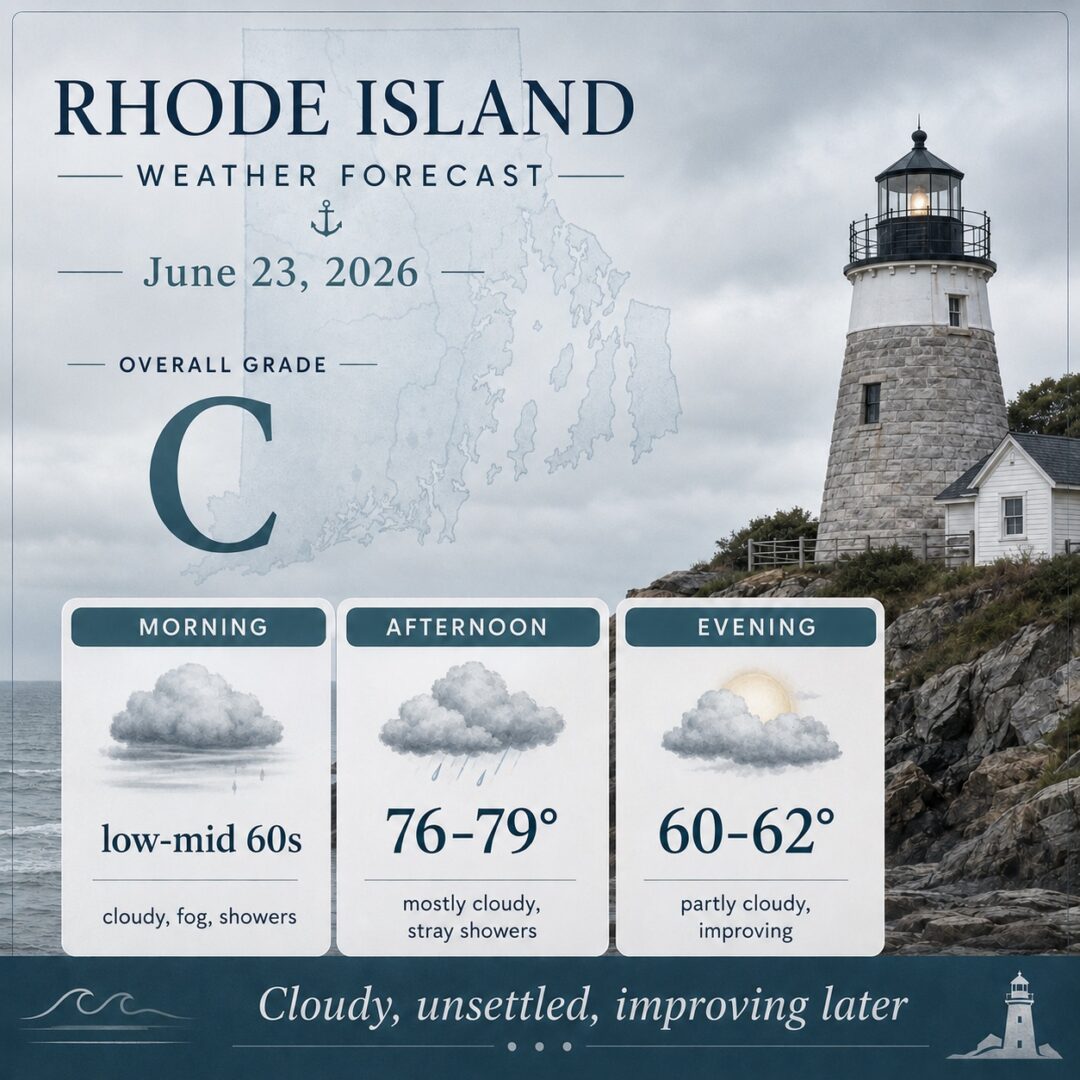 weather graphic for RI for 6-23-2026