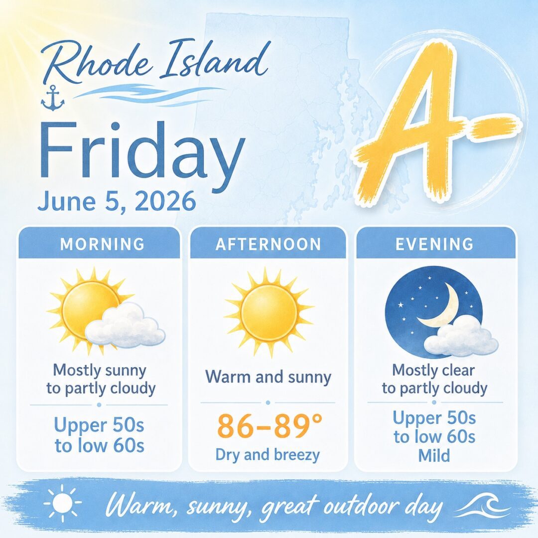 Rhode Island Weather for June 5, 2026