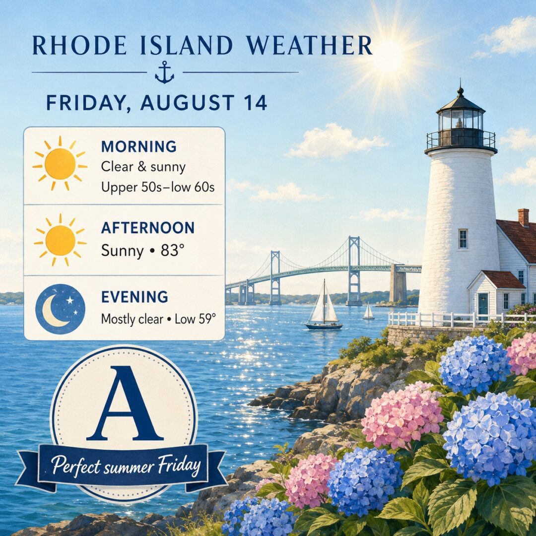 ri weather for aug. 14, 2026