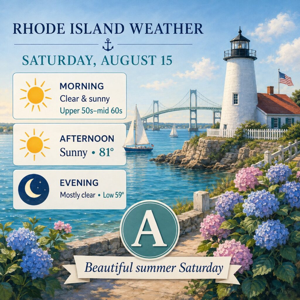 RI Weather for Aug. 15, 2026