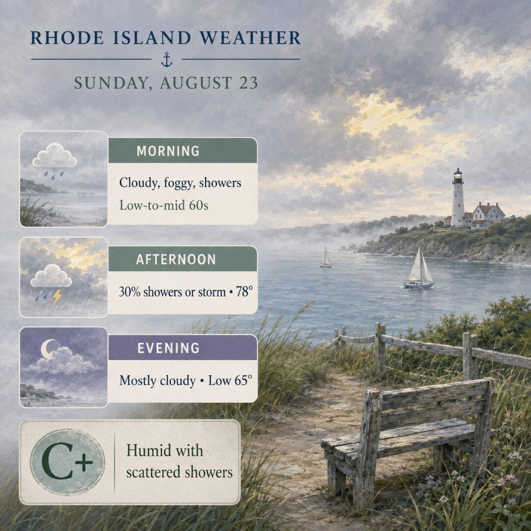 RI Weather for Aug. 23, 2026