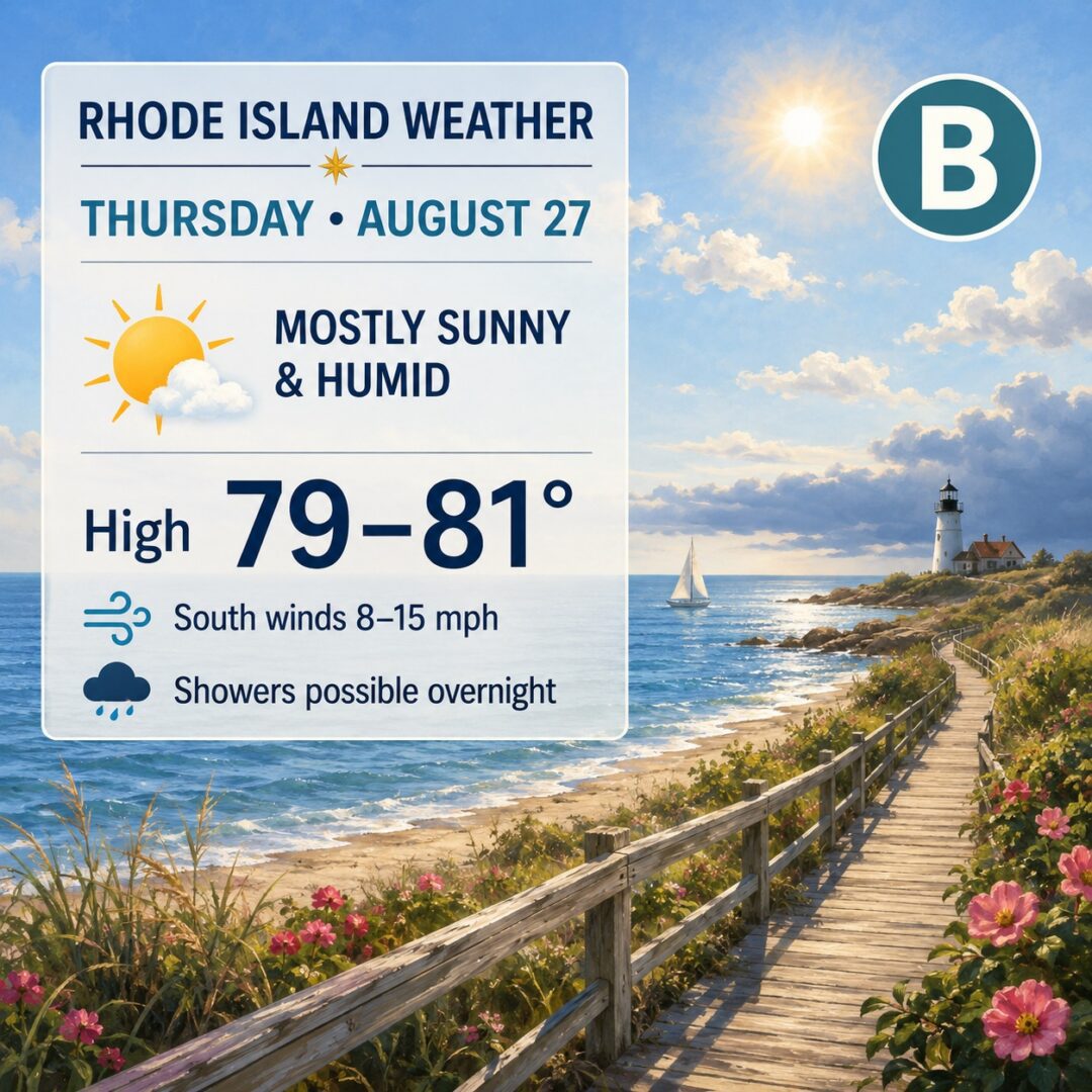 ri weather for august 27, 2026