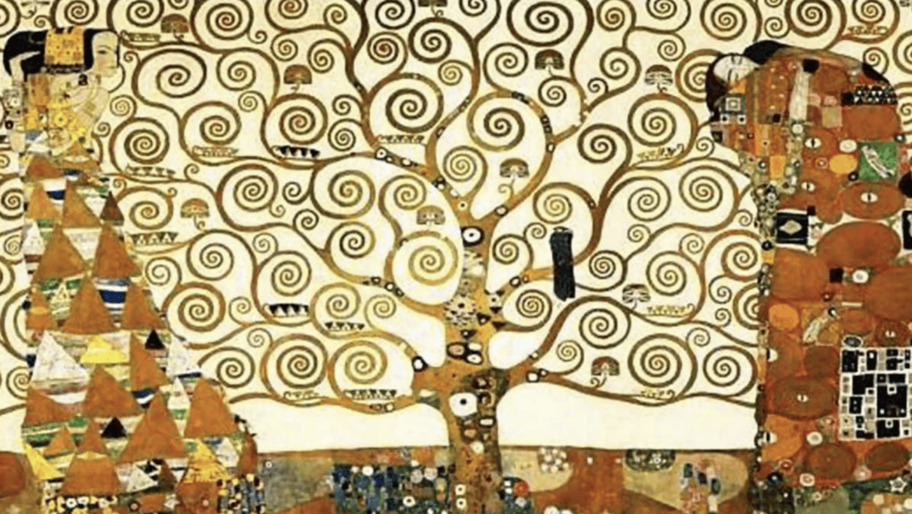 Gustav Klimt, The Tree of Life, Stoclet Frieze, 1909. Public domain.