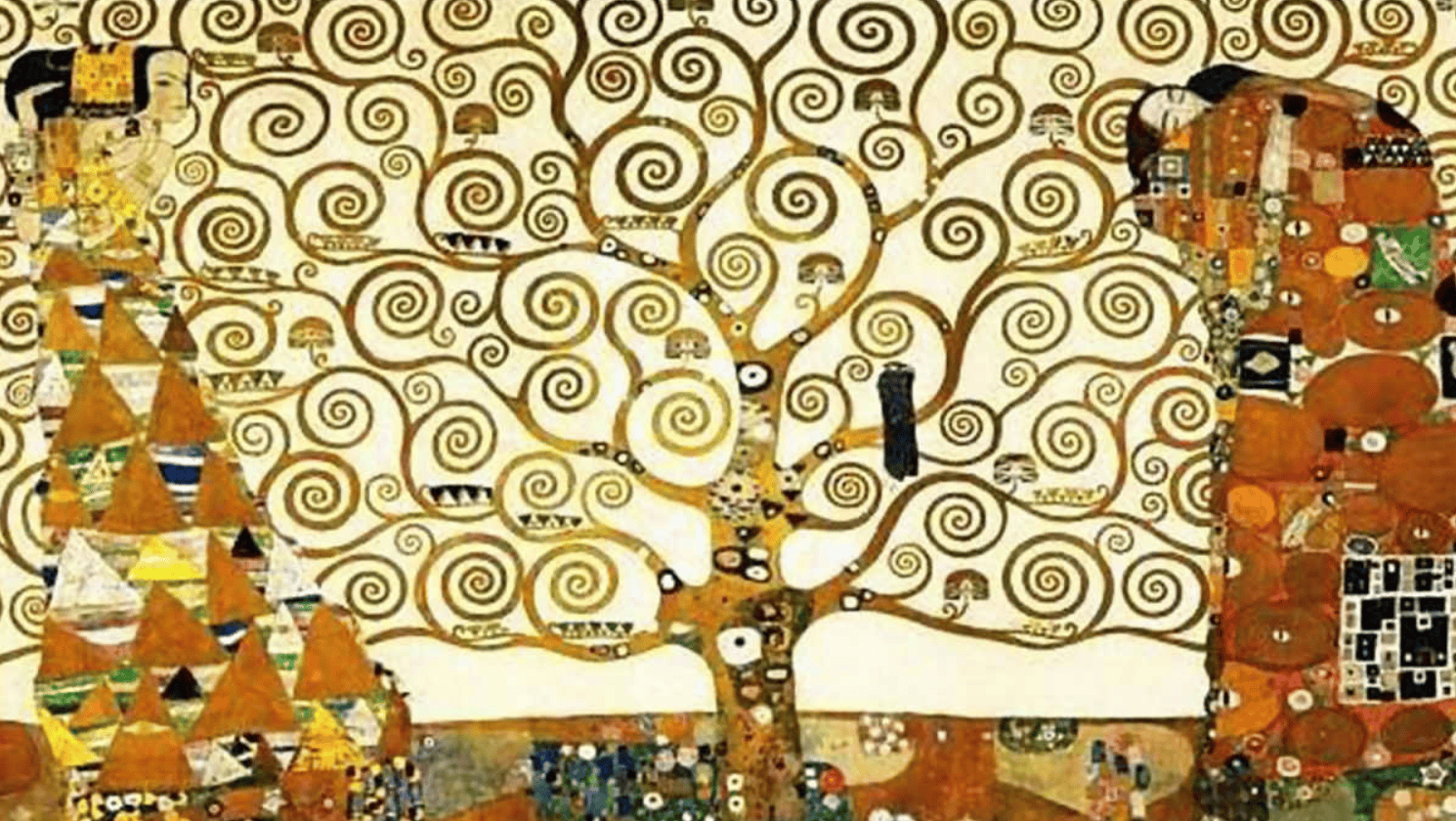 Gustav Klimt, The Tree of Life, Stoclet Frieze, 1909. Public domain.
