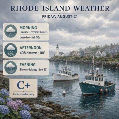 ri weather for aug 21, 2026