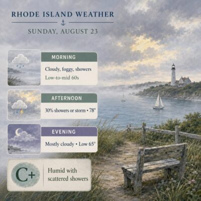RI Weather for Aug. 23, 2026