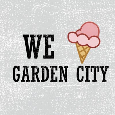 Logo with text and an ice cream cone graphic.