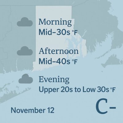 weather map for nov. 12, 2025 for RI