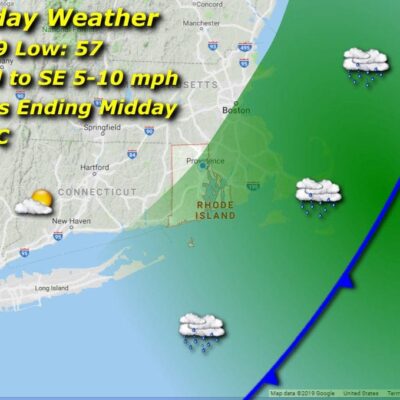 Tuesday's weather forecast.