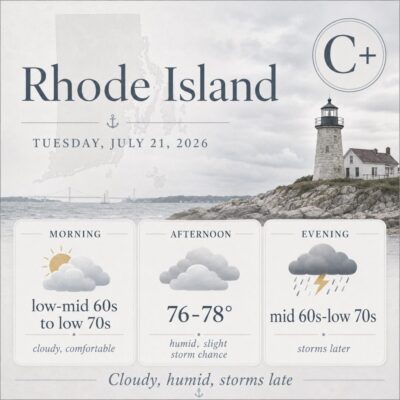 RI Weather for July 21, 2026