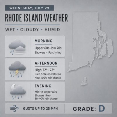 RI Weather for July 29, 2026