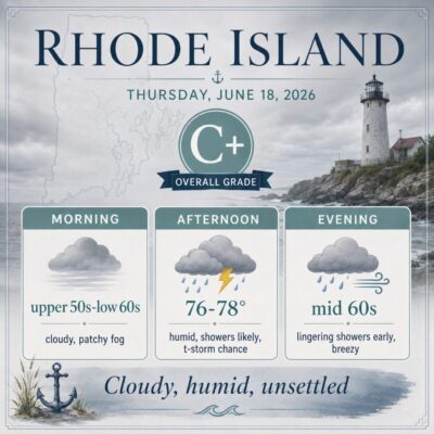 Rhode Island Weather for June 18, 2026