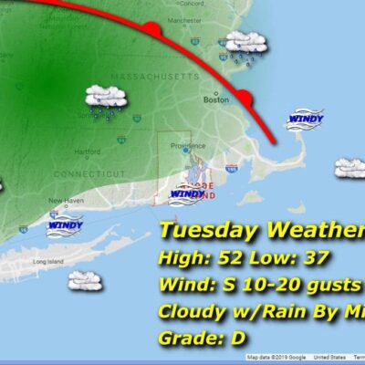 Weather map for tuesday.