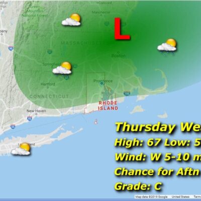 Weather map for thursday.