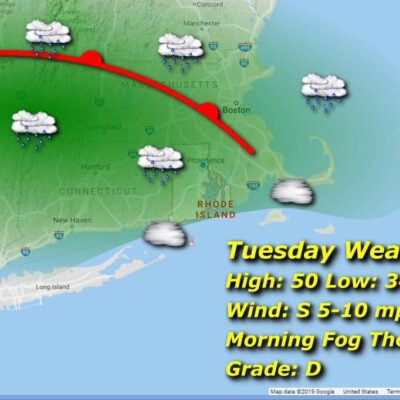 Weather map for tuesday.