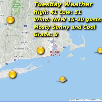 Tuesday weather map for new hampshire, massachusetts and rhode island.