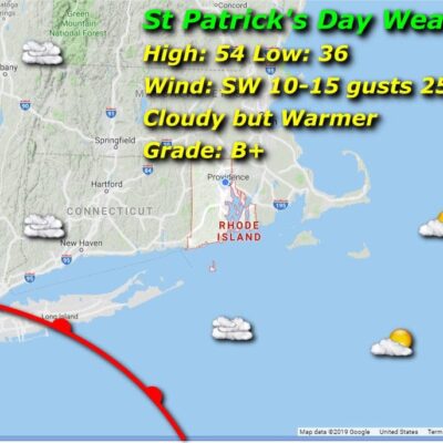 St patrick's day weather map.