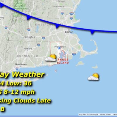 Rhode Island weather map for Tuesday.