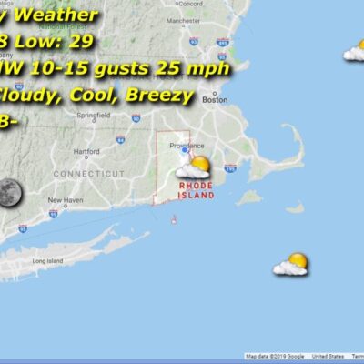 Rhode Island weather on Tuesday in New England.
