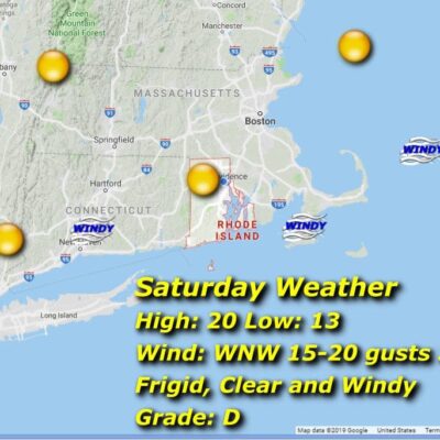 Saturday weather map - screenshot.