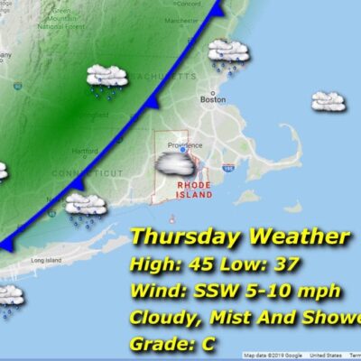 Thursday weather map.