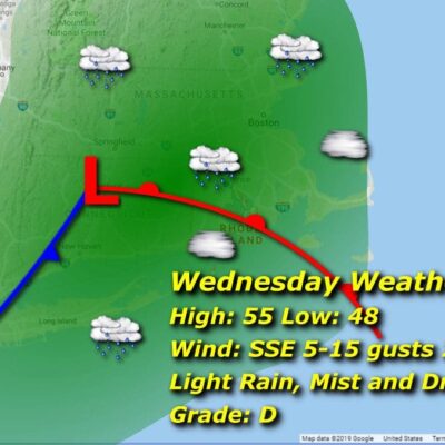 Wednesday's weather map.