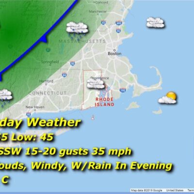 Thursday weather map for boston, massachusetts.