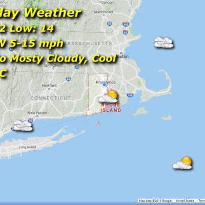 Rhode Island Saturday weather map.