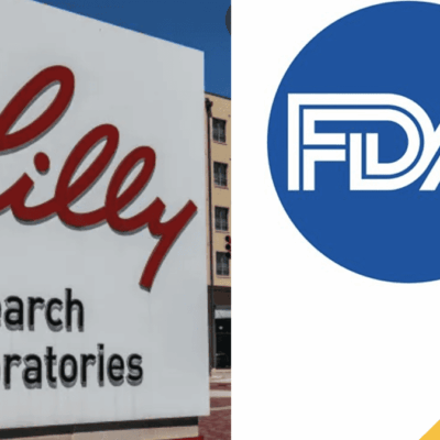 Fda and lilly research labs logos.