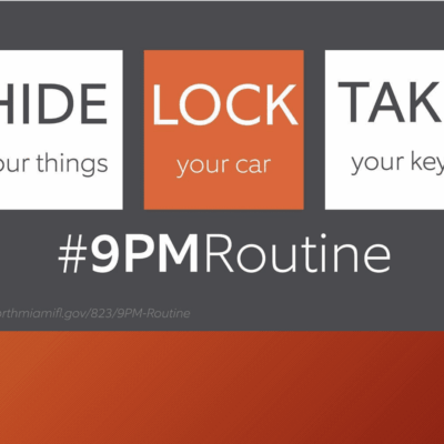 A poster with the words hide lock take your car keys.