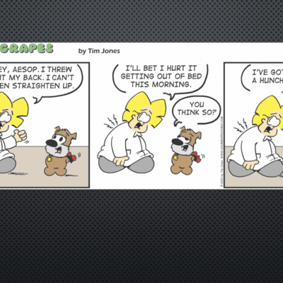 A comic strip with a woman talking to a dog.