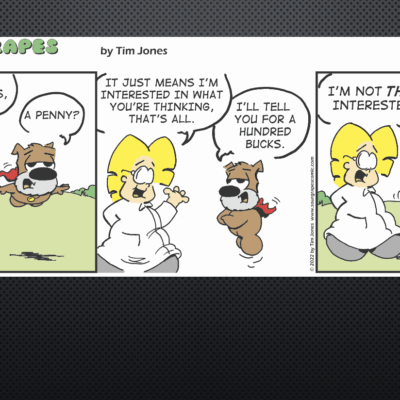 A comic strip with a dog and a cat.