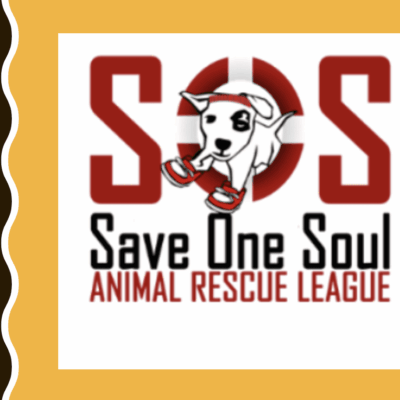 Save one soul animal rescue league logo.