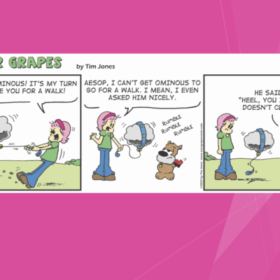 Four grapes comic strip.