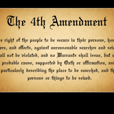 The 4th amendment poster.