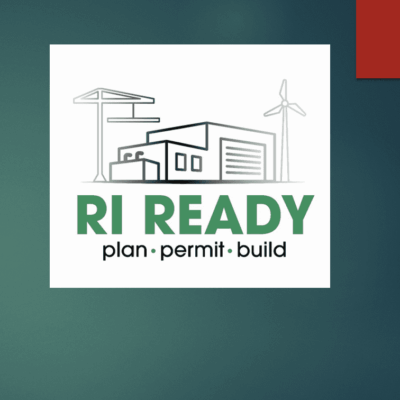 Ri ready plan, permit, build logo.