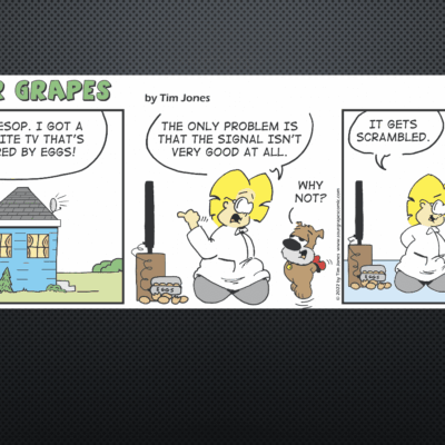 Four grapes comic strip.