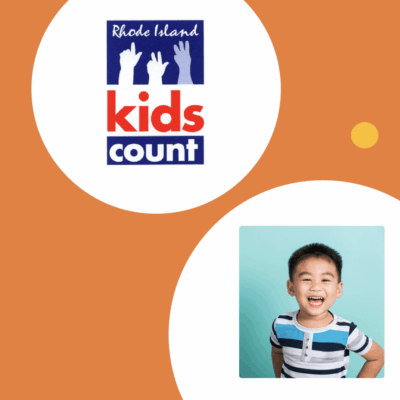 Kids count logo with a young boy in front of it.