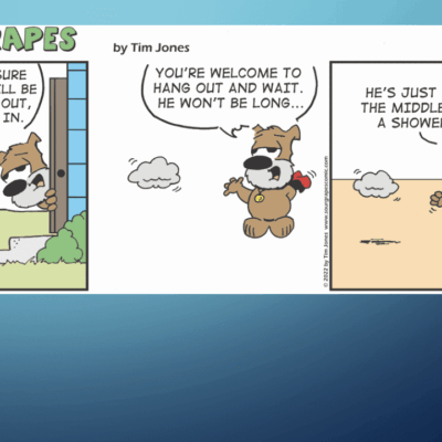 Four grapes comic strip.