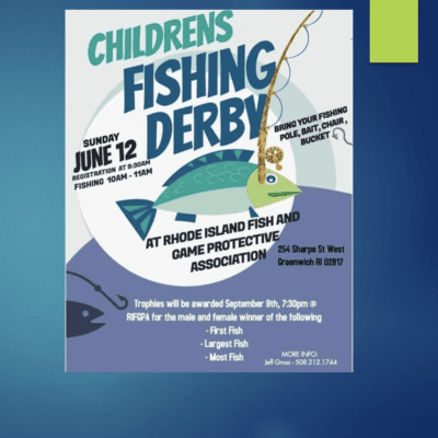 Children's fishing derby flyer.