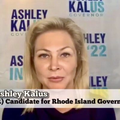 Ashley kalus is a candidate for rhode island governor.