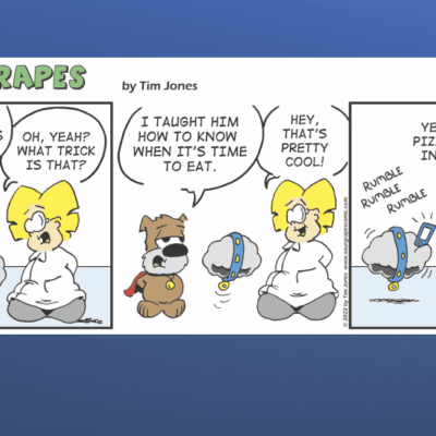 Four grapes comic strip.