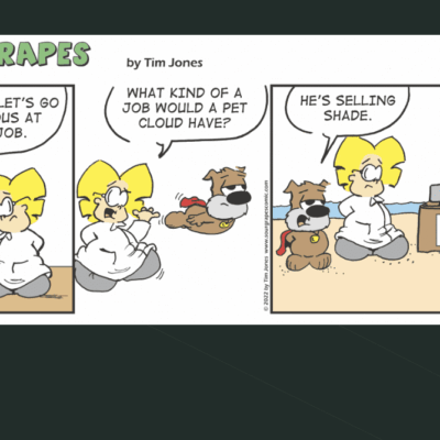 Sound grapes comic strip.