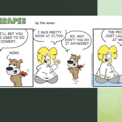 Sour grapes comic strip by thomas thomas.