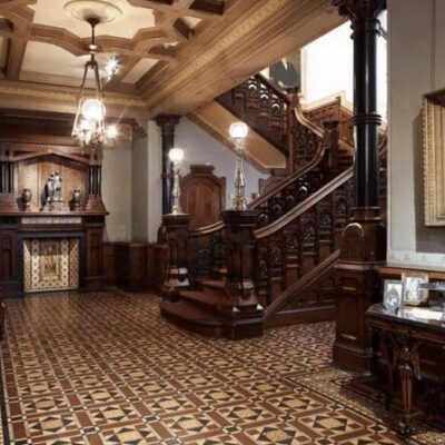 A staircase inside a house.