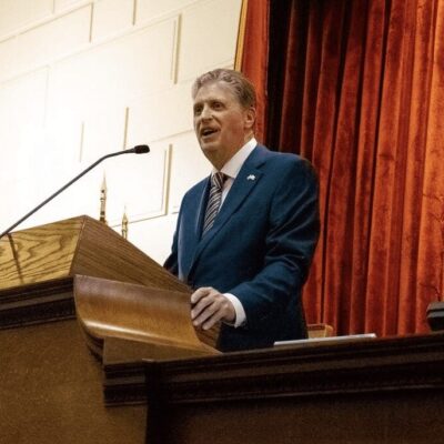 A man standing at a podium.